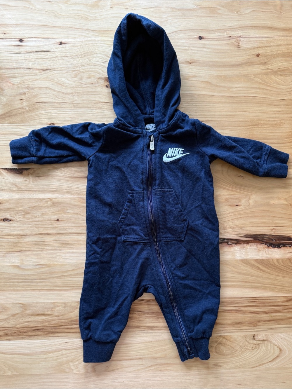Baby Nike Hooded Long Sleeve Zip Up Coverall